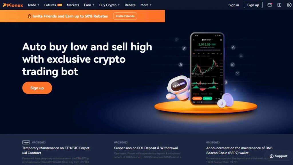 Pionex Exchange Referral Code : NAkfLcP8 Get 10% Discount On Trading Fees | Pionex Invite Code