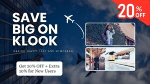 Klook Coupon Code: 50% Off Tours & Activities + Extra 10% Travel Discount