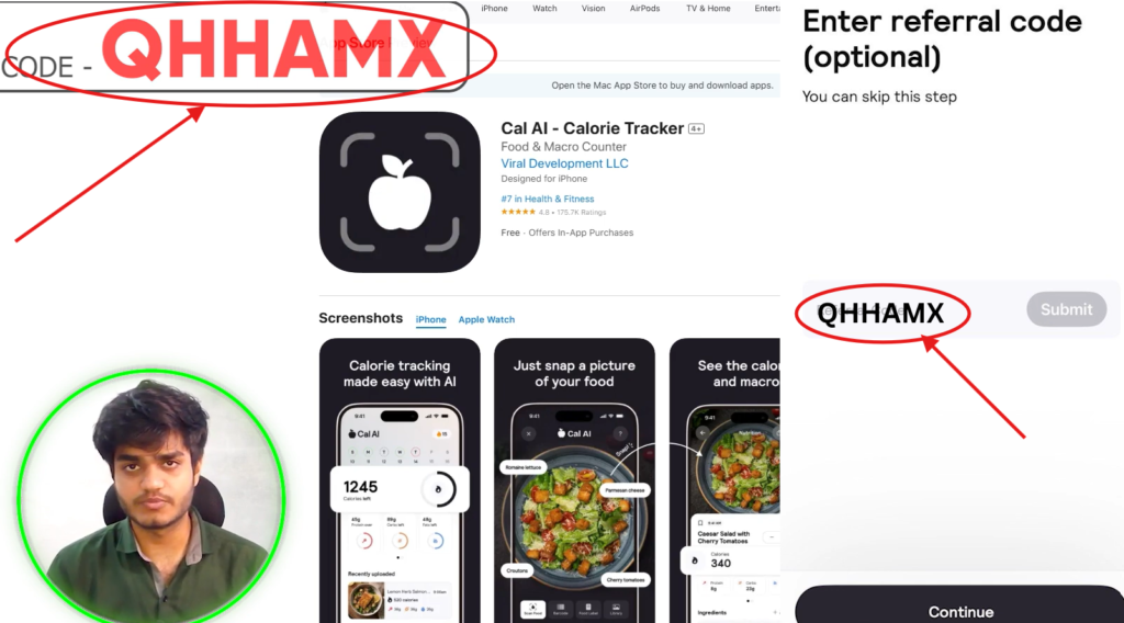 Cal Ai referral code “QHHAMX” – 10% Discount On all Plan