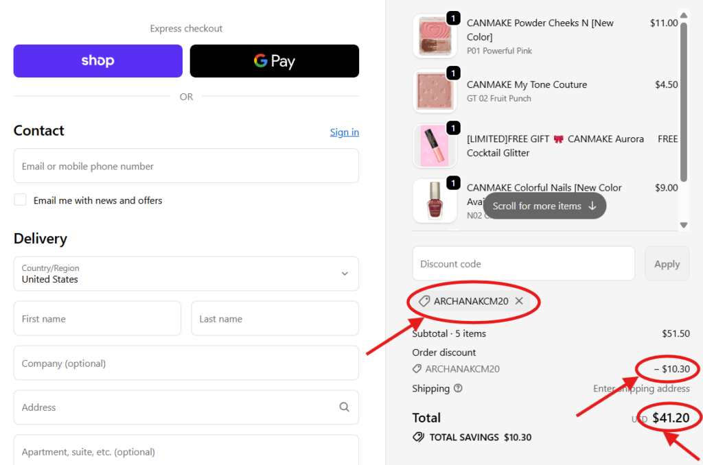 Canmakeusa Discount Code “ArchanaKCM20” – Flat 20% Off on Beauty Products
