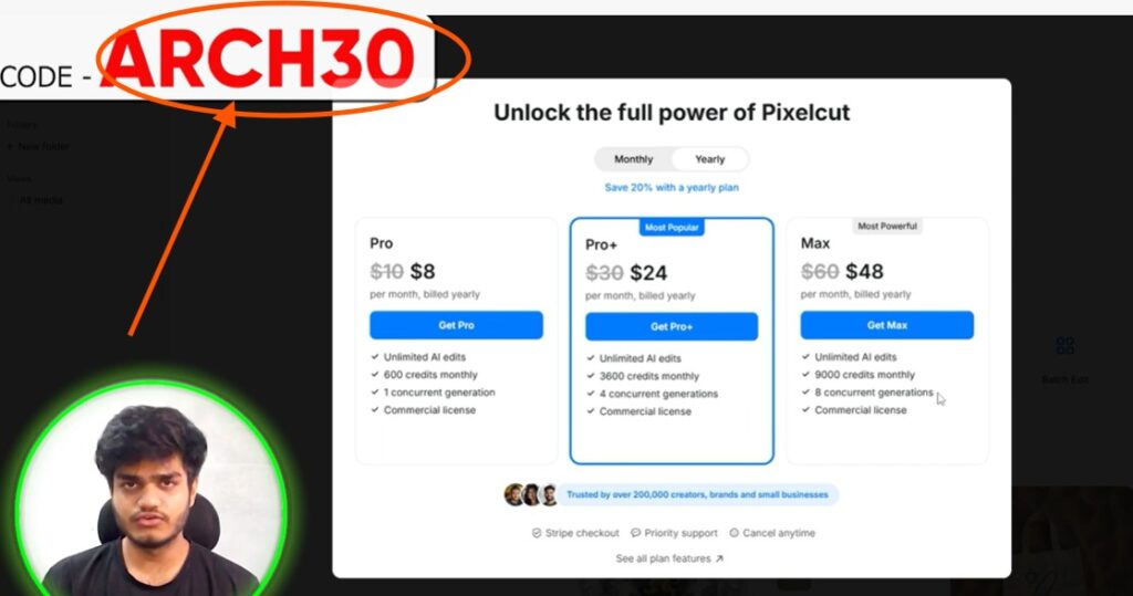 Pixelcut Promo Code “ARCH30” – Get Flat 10% Off on All Subscription Plans