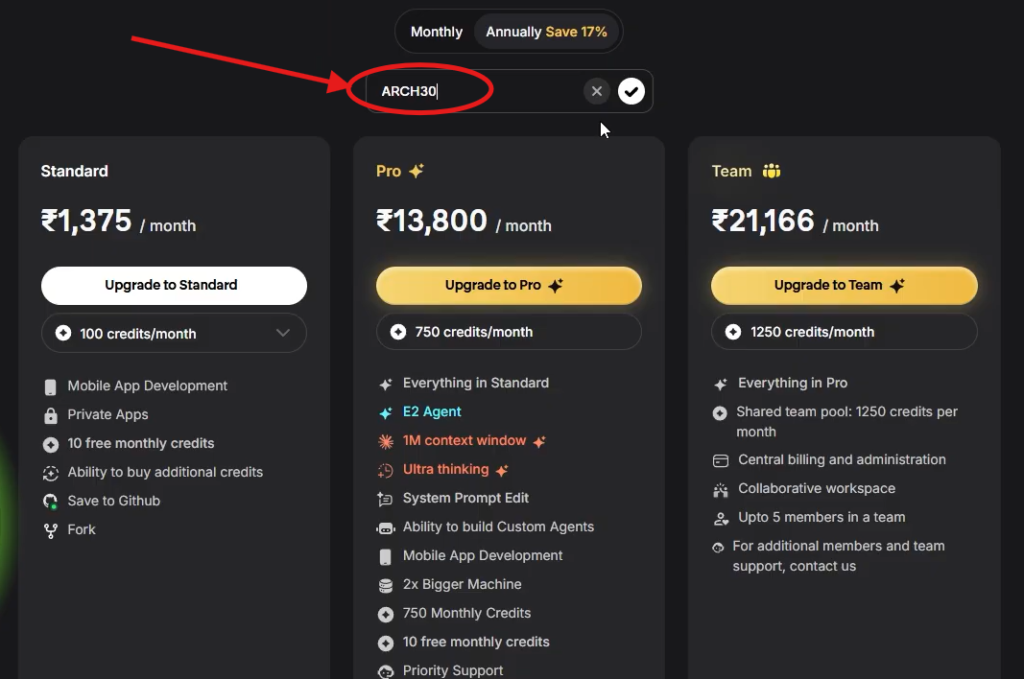 Emergent AI Promo Code “ARCH30” – Get 17% Off On All Subscription Plans