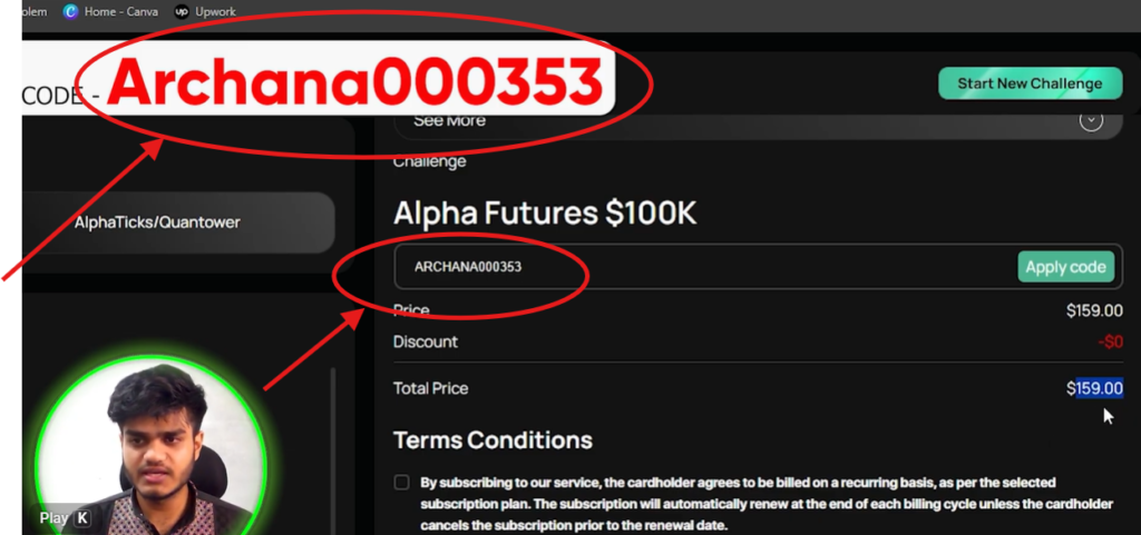 Alphafutures Coupon Code "Archana000353" – Get 10% Off on Trading Plan