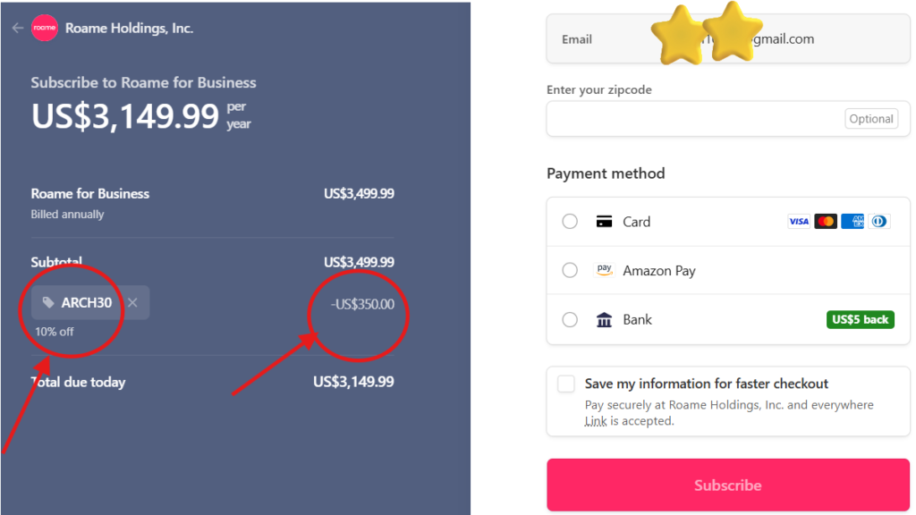 Roame Travel Promo Code “ARCH30” – Get 10% Off on Travel Bookings Today