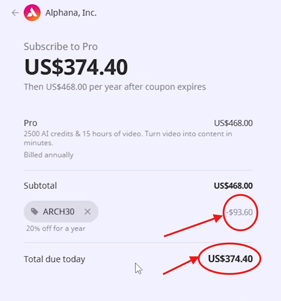 Alphana Ai Promo Code
