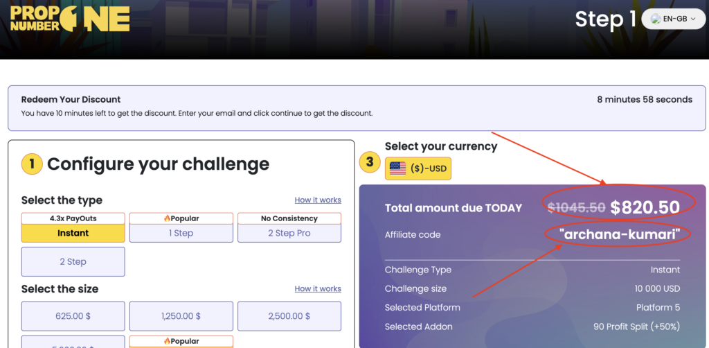 How to Use PropNumberOne Affiliate Code “archana-kumari” to Get 20% Off (Step-by-Step Guide)