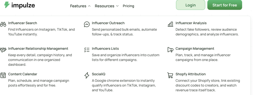 Features of Impulze AI