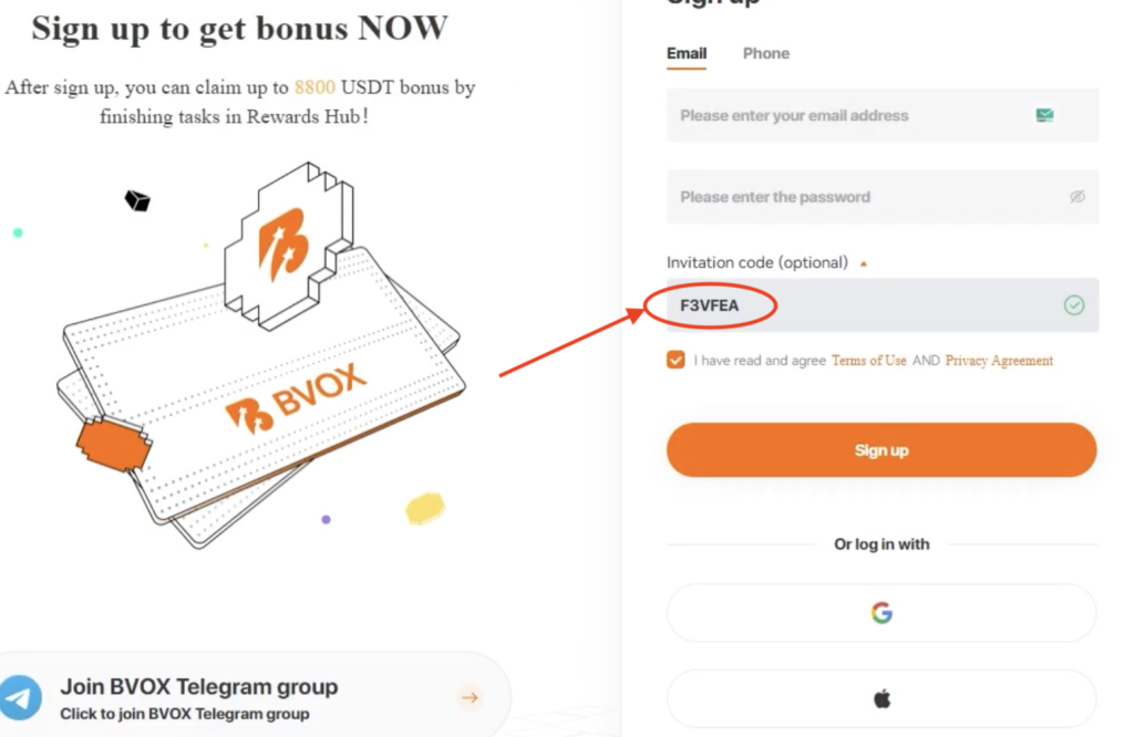 How to Use BVOX Exchange Invitation Code "F3VFEA" to Get 20% Off (Step-by-Step Guide)
