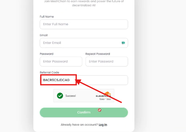 Meshchain referral code